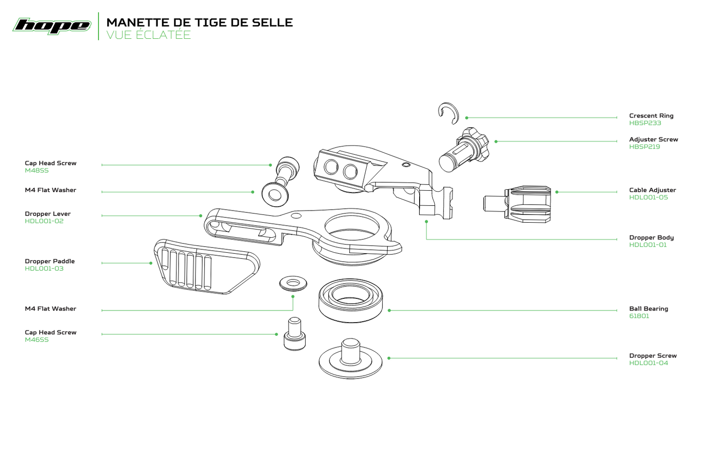 HOPE Zilver/Oranje Zadelpenbediening