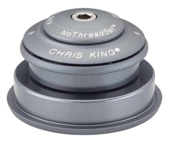 CHRIS KING INSET 2 Semi-geïntegreerd balhoofd 1"1/8-1.5" ZS44/ZS56 mat grijs