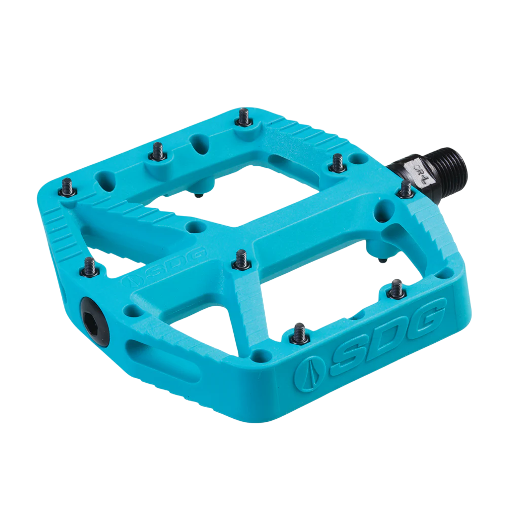 SDG COMP Composite vlakke pedalen Turquoise