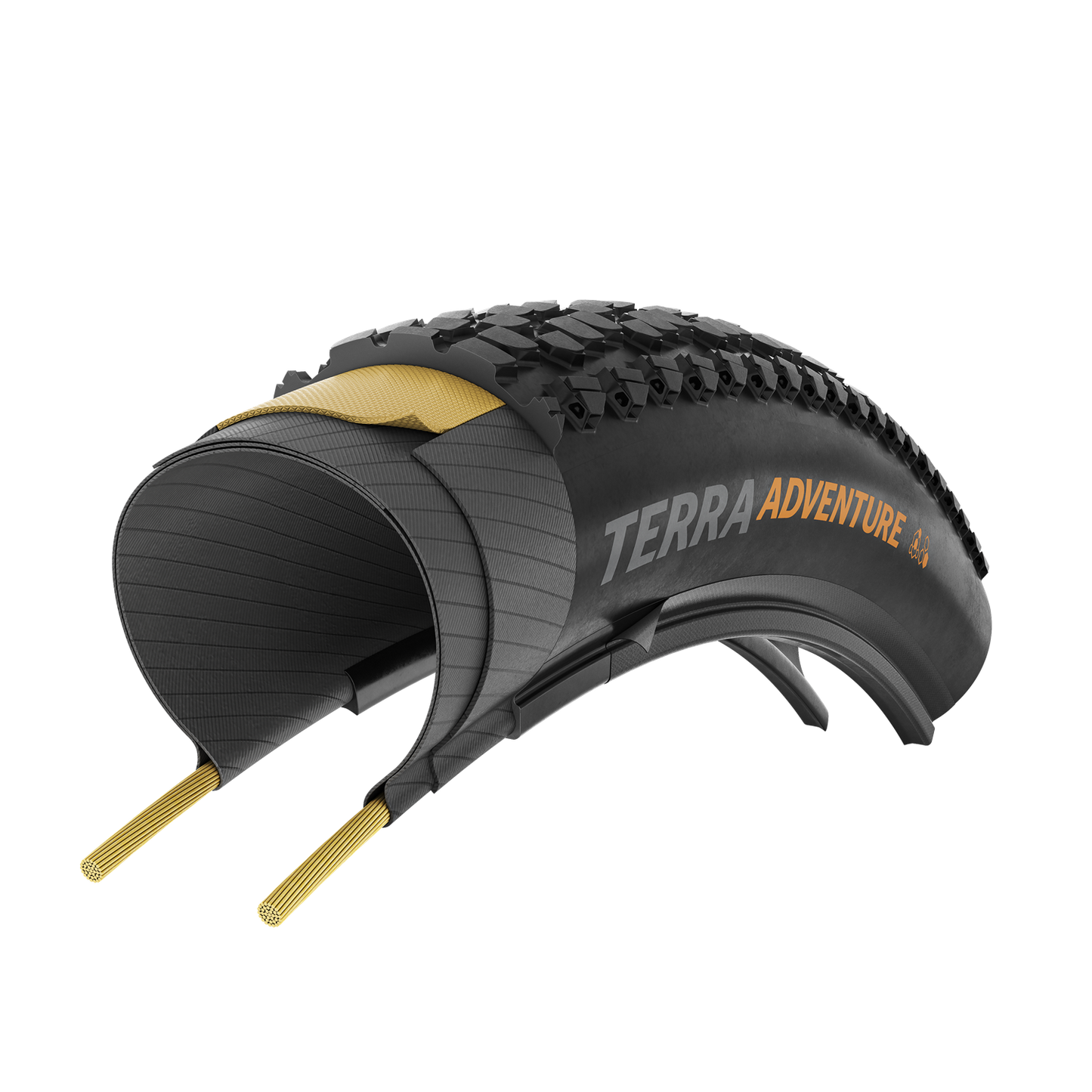 CONTINENTAL TERRA ADVENTURE TRAIL GRIP 700x45c Tubeless Ready Zwart Graphit Reflex band