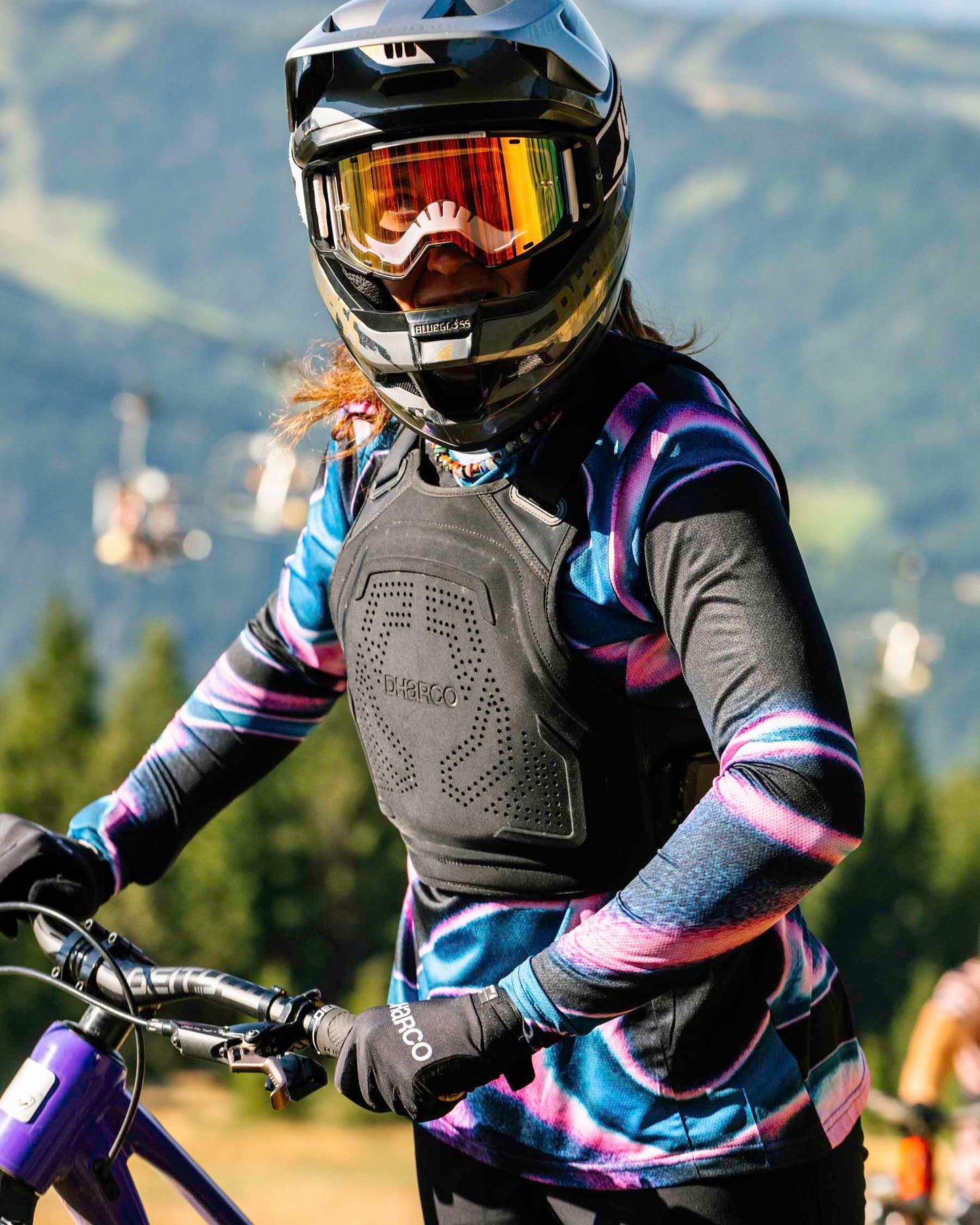 Damestrui DHARCO RACE AURORA Lange Mouw Zwart/Roze