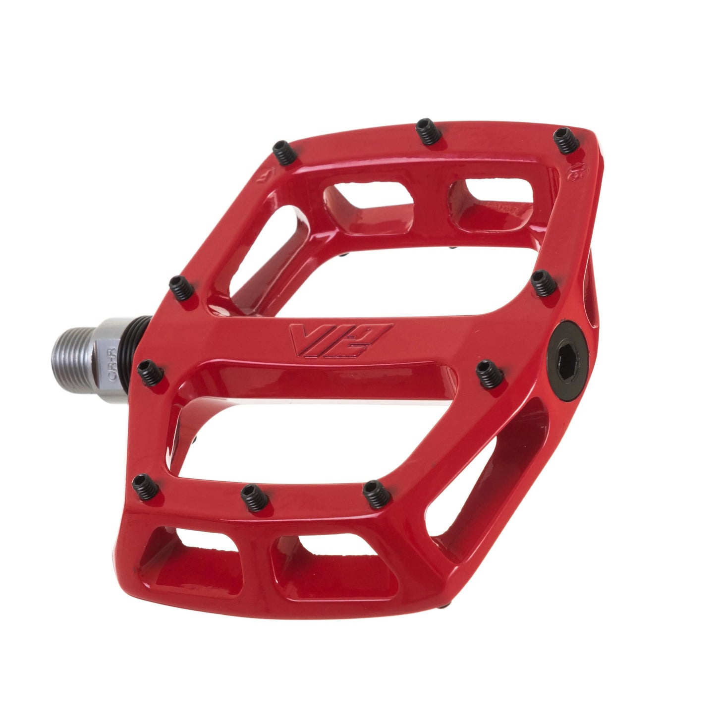 DMR V12 rode platte pedalen