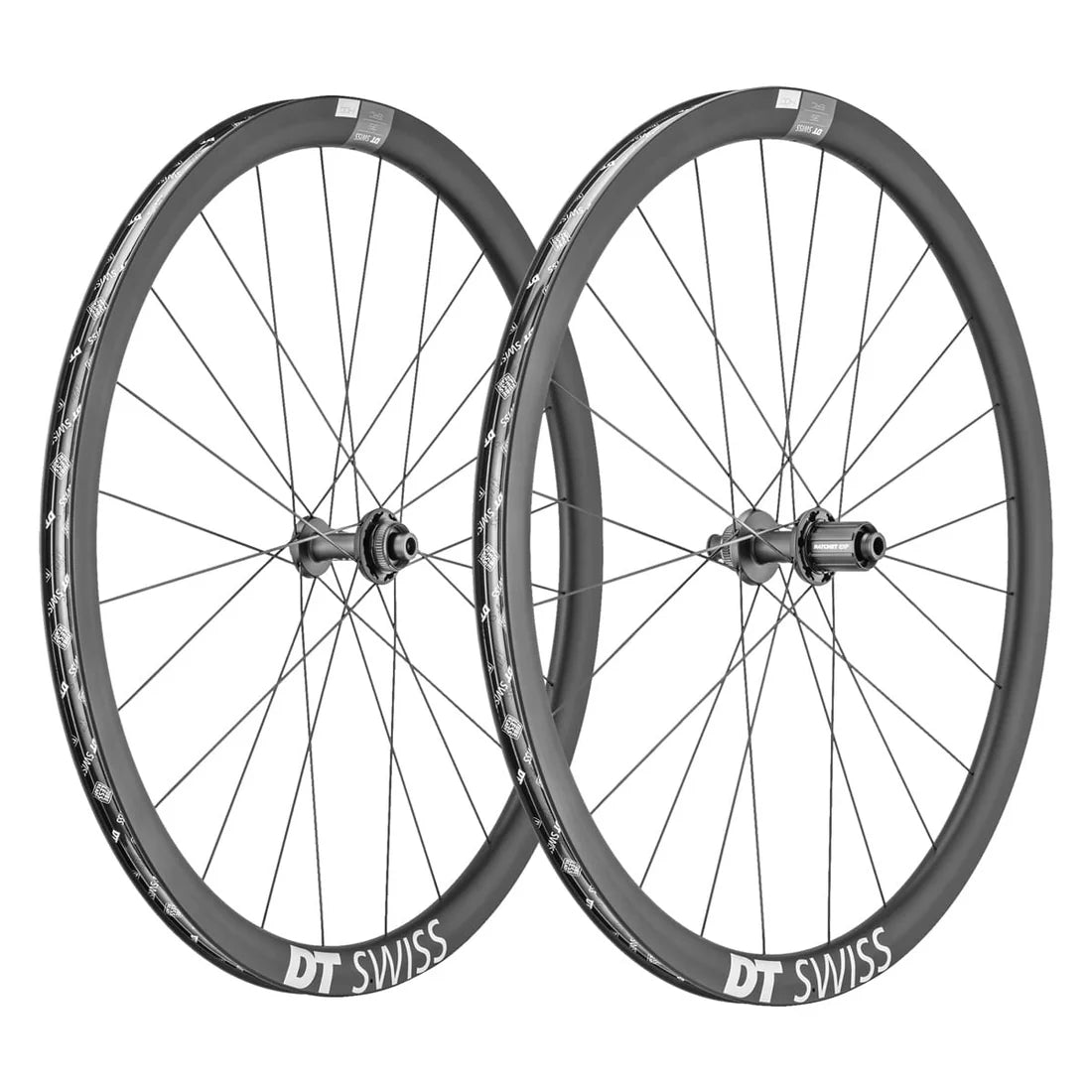 Paar DT SWISS ERC 1400 DICUT 35 DISC Tubeless Ready wielen (Center Lock)