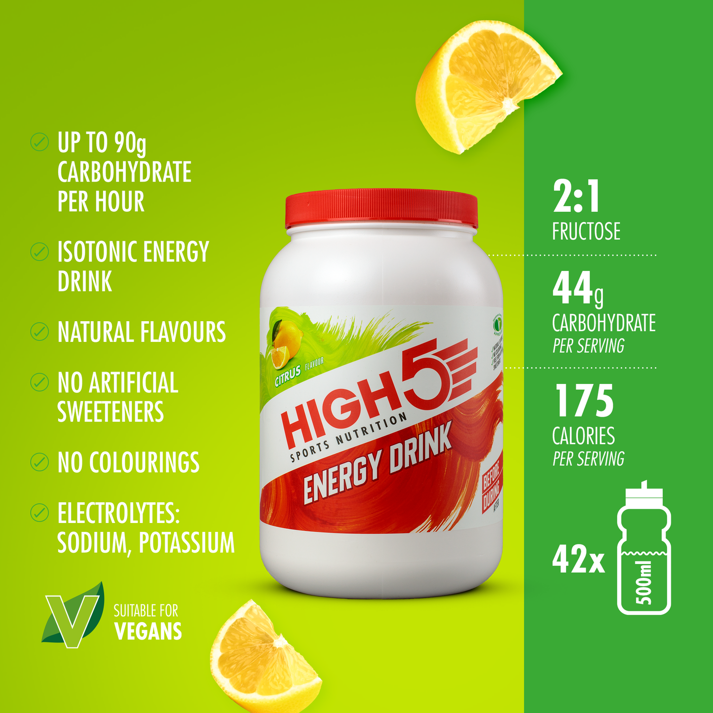 HIGH5 ENERGY DRINK (2,2kg) Citroen