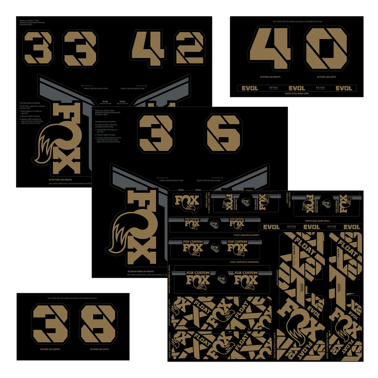 FOX Kashima vork- en schokdemperstickerset