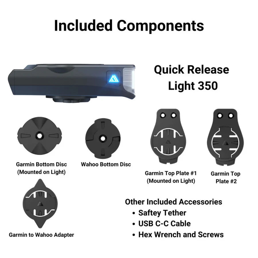 Voorverlichting KOM CYCLING QUICK RELEASE LIGHT 350