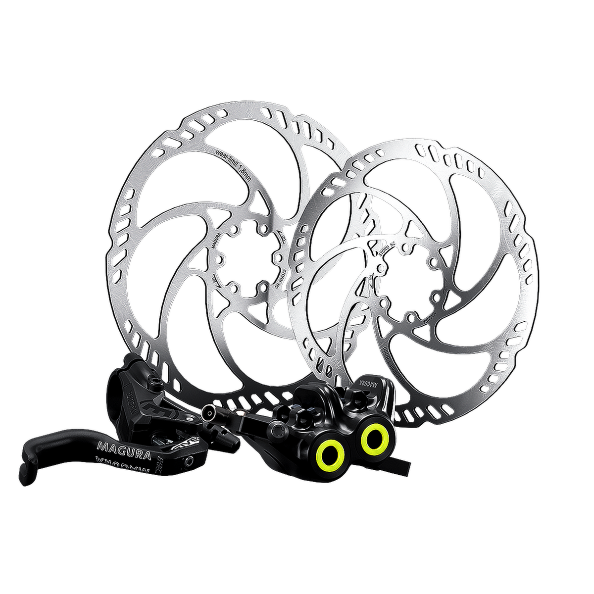 Paar Magura MT5 Pro schijfremmen Storm HC 203/180mm