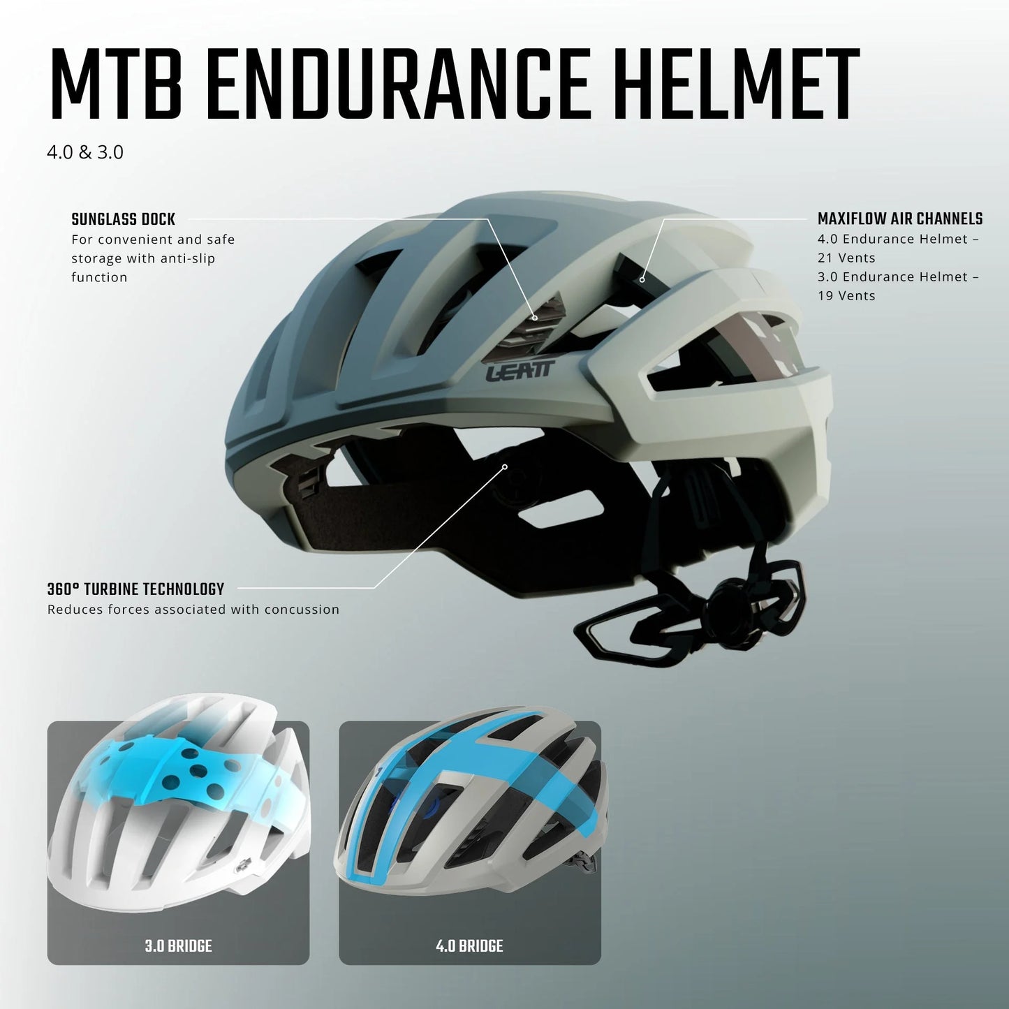 LEATT MTB ENDURANCE 3.0 MTB/Gravel Helm Zwart