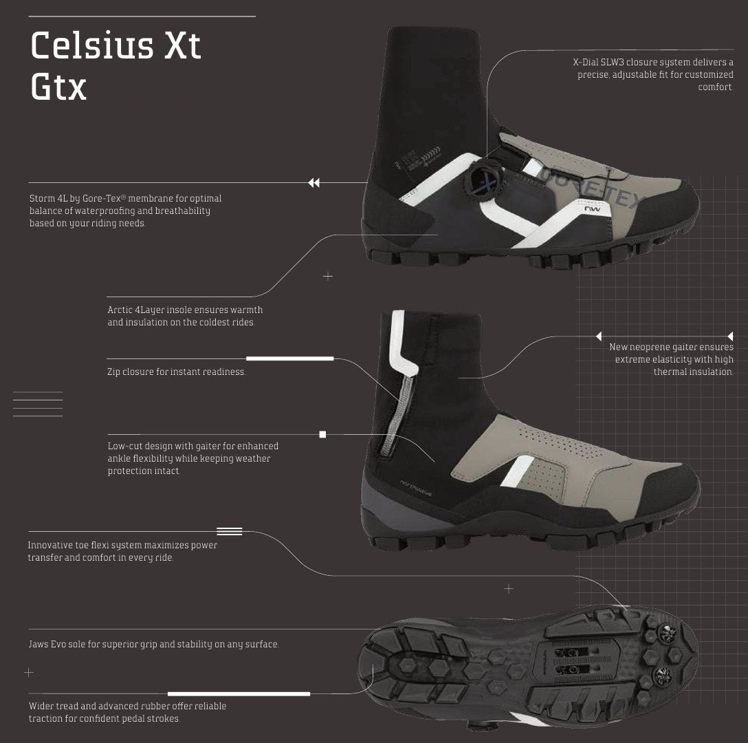NORTHWAVE CELSIUS XT GTX WINTER MTB Schoenen Zwart/Grijs