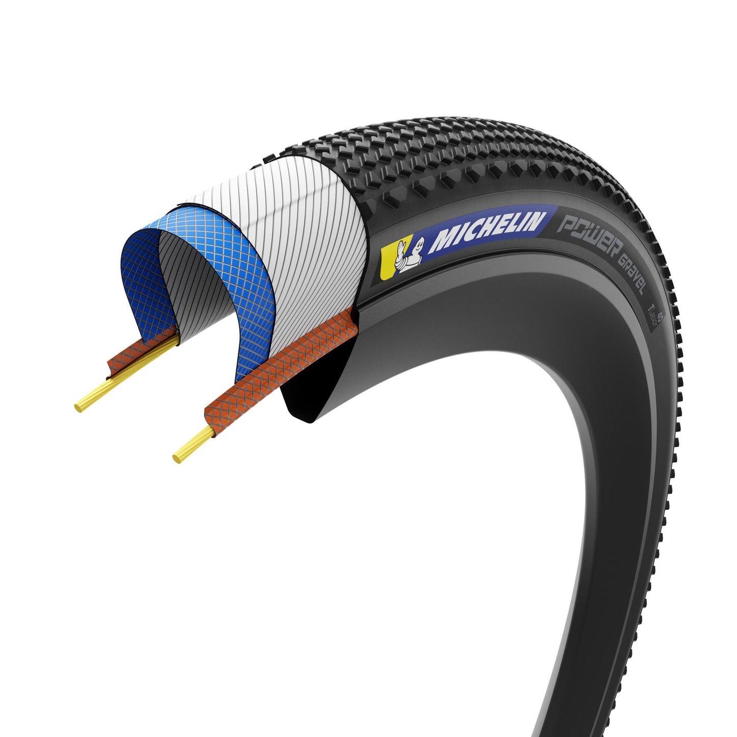 MICHELIN POWER GRAVEL Competition Line 700x40c Tubeless Ready Bruin band
