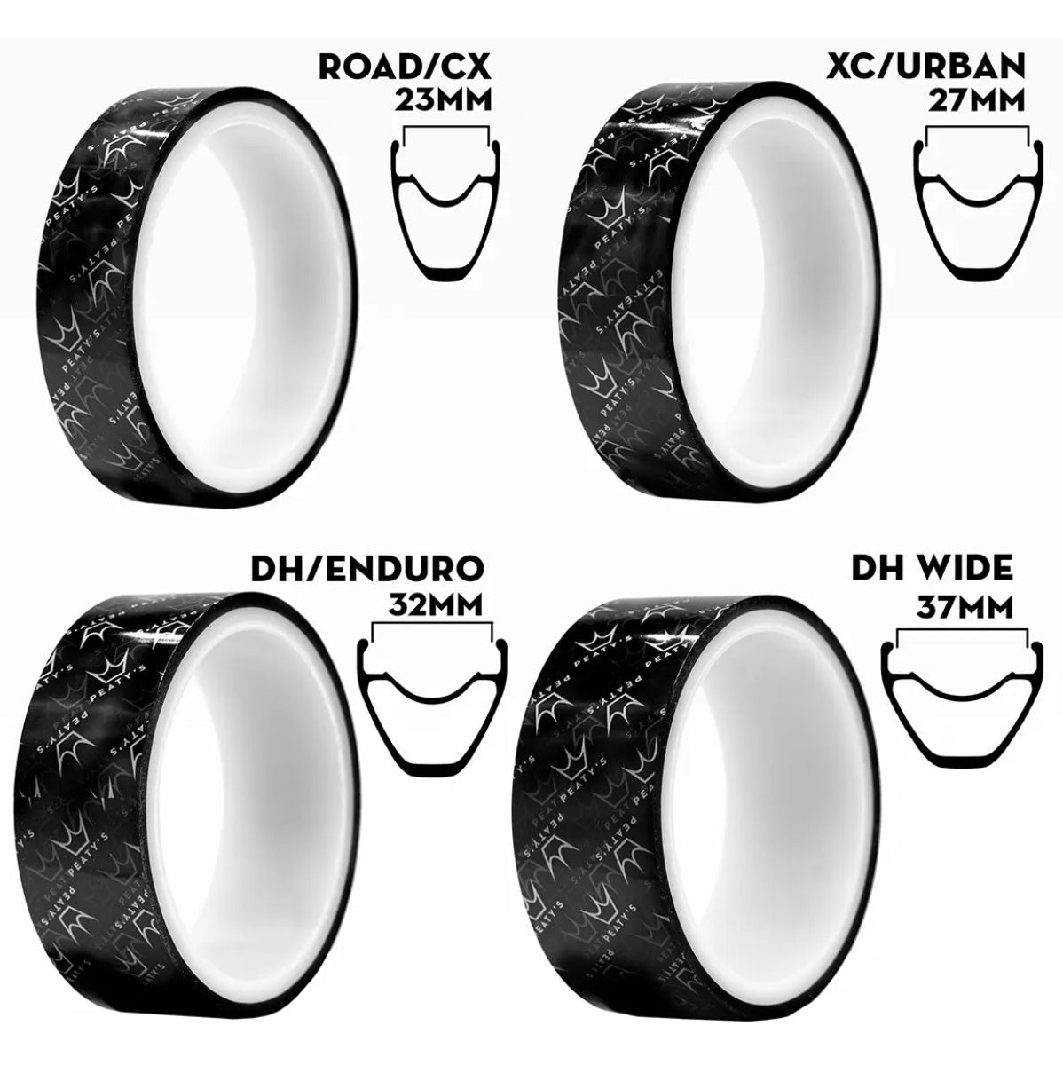 PEATY'S HOLESHOT RIM TAPE Tubeless Zelfklevend velglint (10 m)