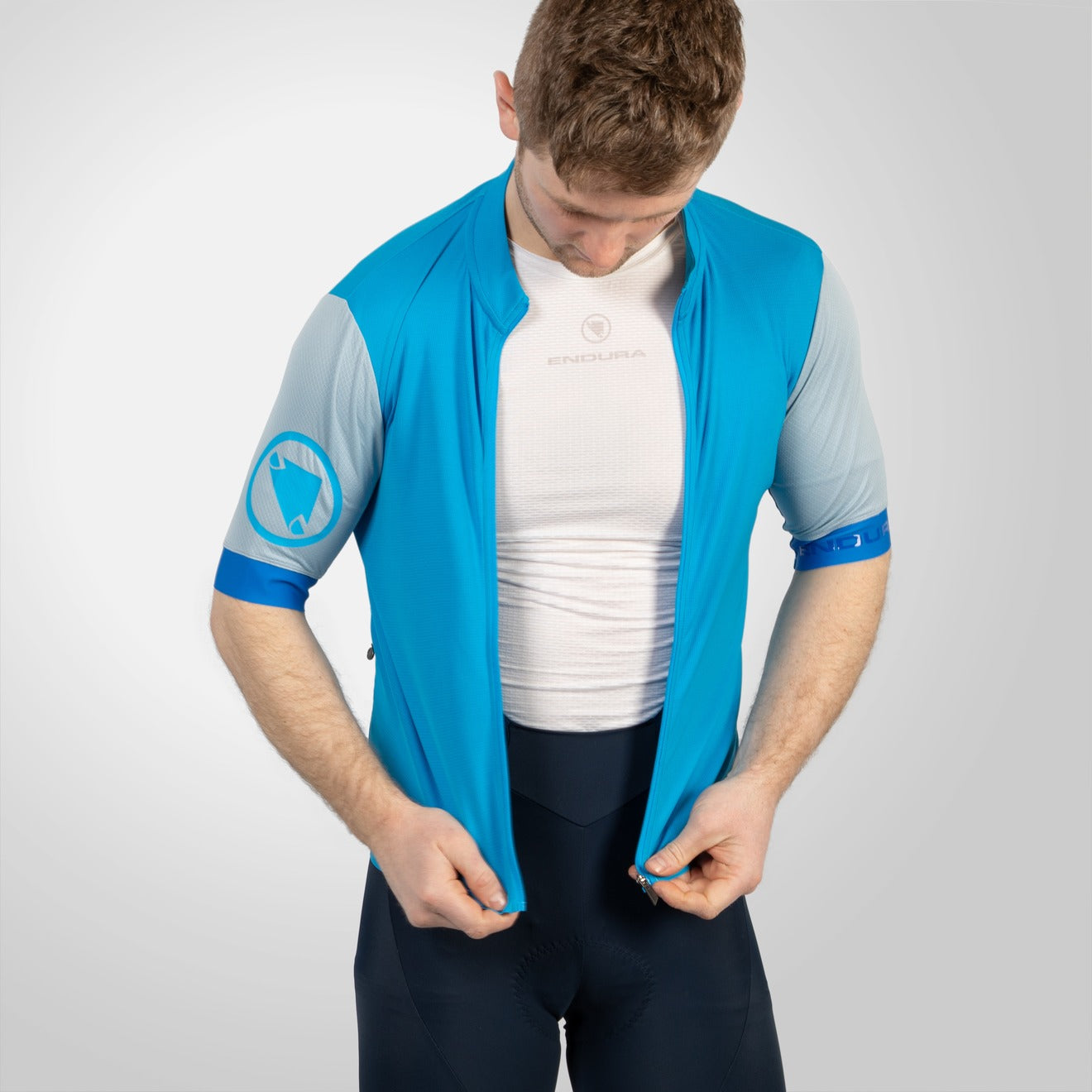 ENDURA FS260 Korte Mouw Trui Blauw