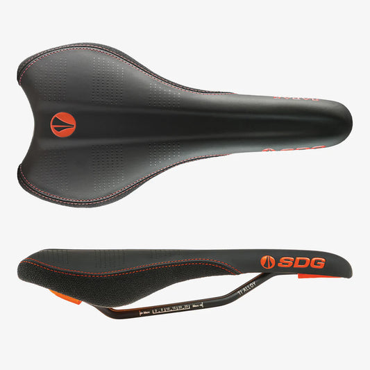 SDG RADAR MTN Rails Titanium-Aluminium Zadel Zwart/Oranje