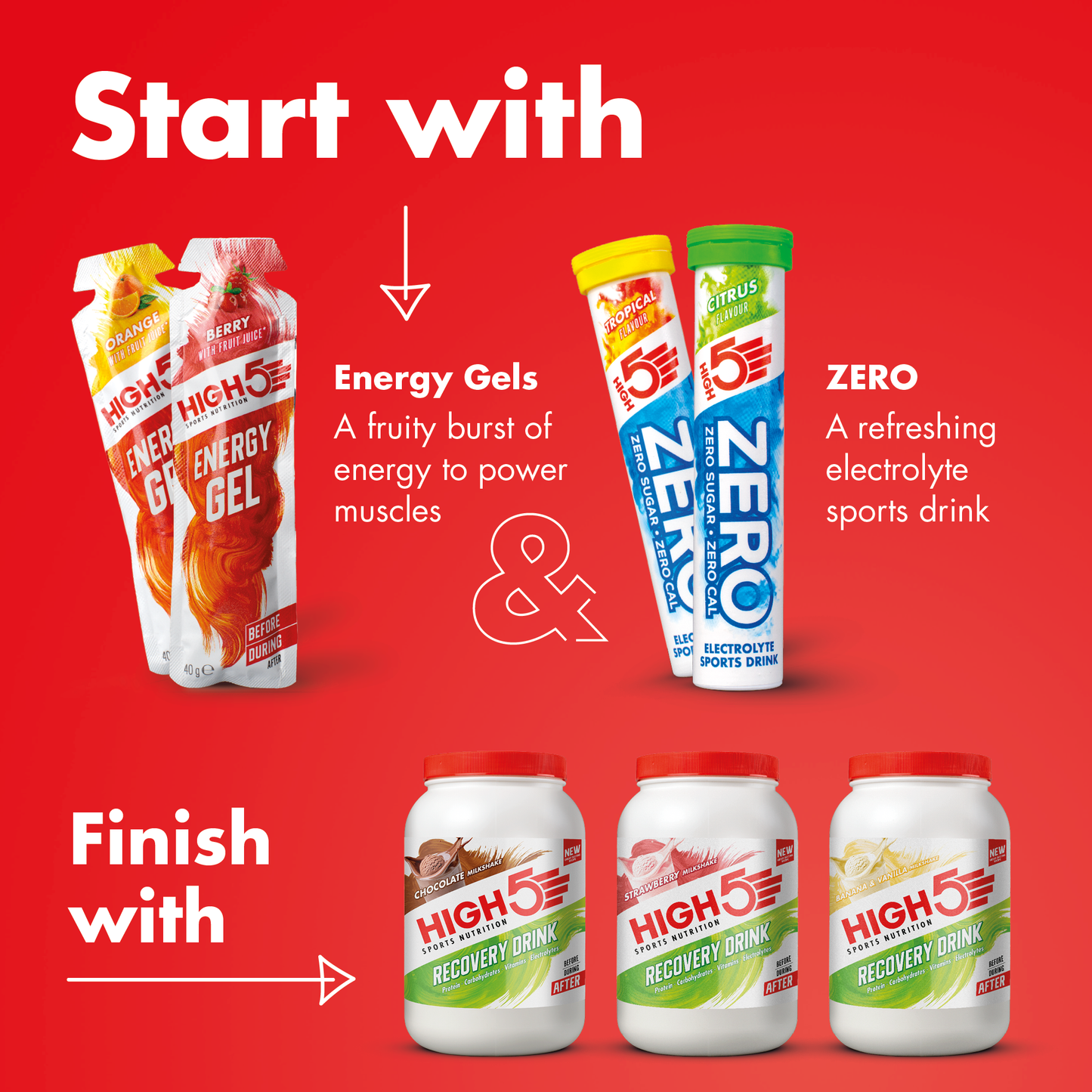 High5 RECOVERY DRINK (450g) Banaan Vanille Milkshake