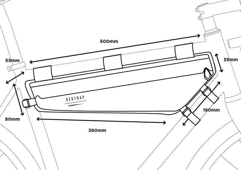 RESTRAP RACE FRAME BAG GROOT 4,5L Zwart