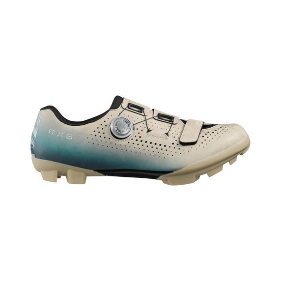 SHIMANO RX600 Beige/Blauw Gravel Schoenen