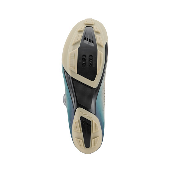 SHIMANO RX600 Beige/Blauw Gravel Schoenen
