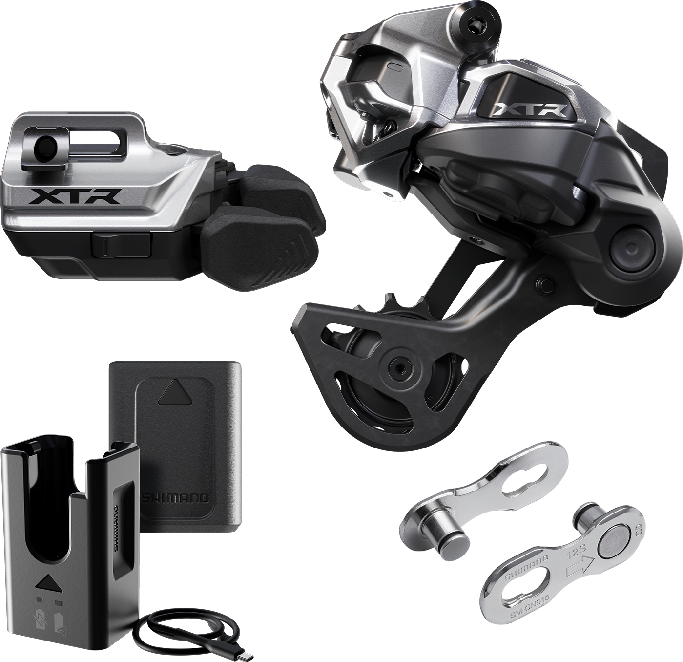 SHIMANO XTR Di2 Wireless M9250-GS Upgradeset medium kooi hendelbevestiging