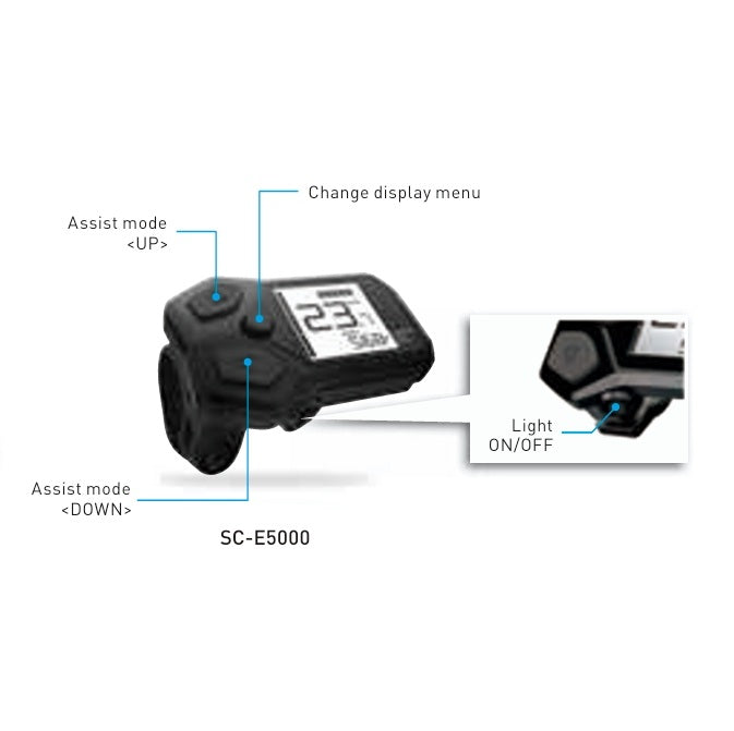 SHIMANO Steps SC-E5000 I-Spec EV-scherm