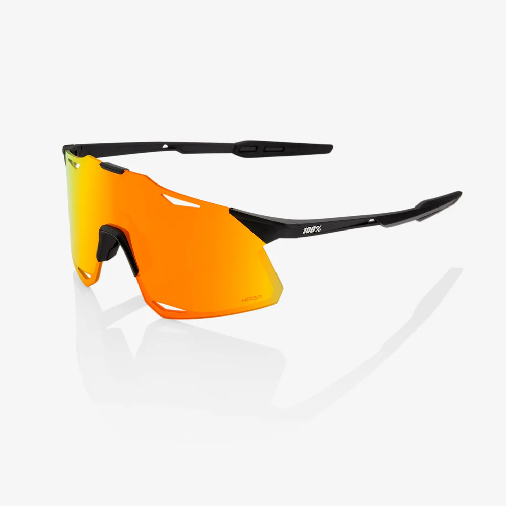 100% HYPERCRAFT Zwart Mat Hiper Rood Spiegelbril