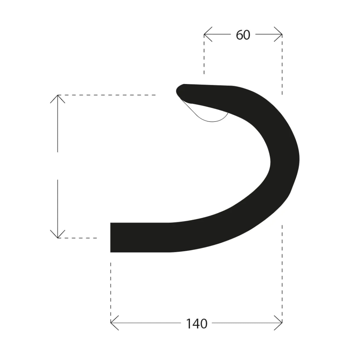 Grind DEDA SUPERZERO CARBONE UD POB Finish Flare 16° stuur