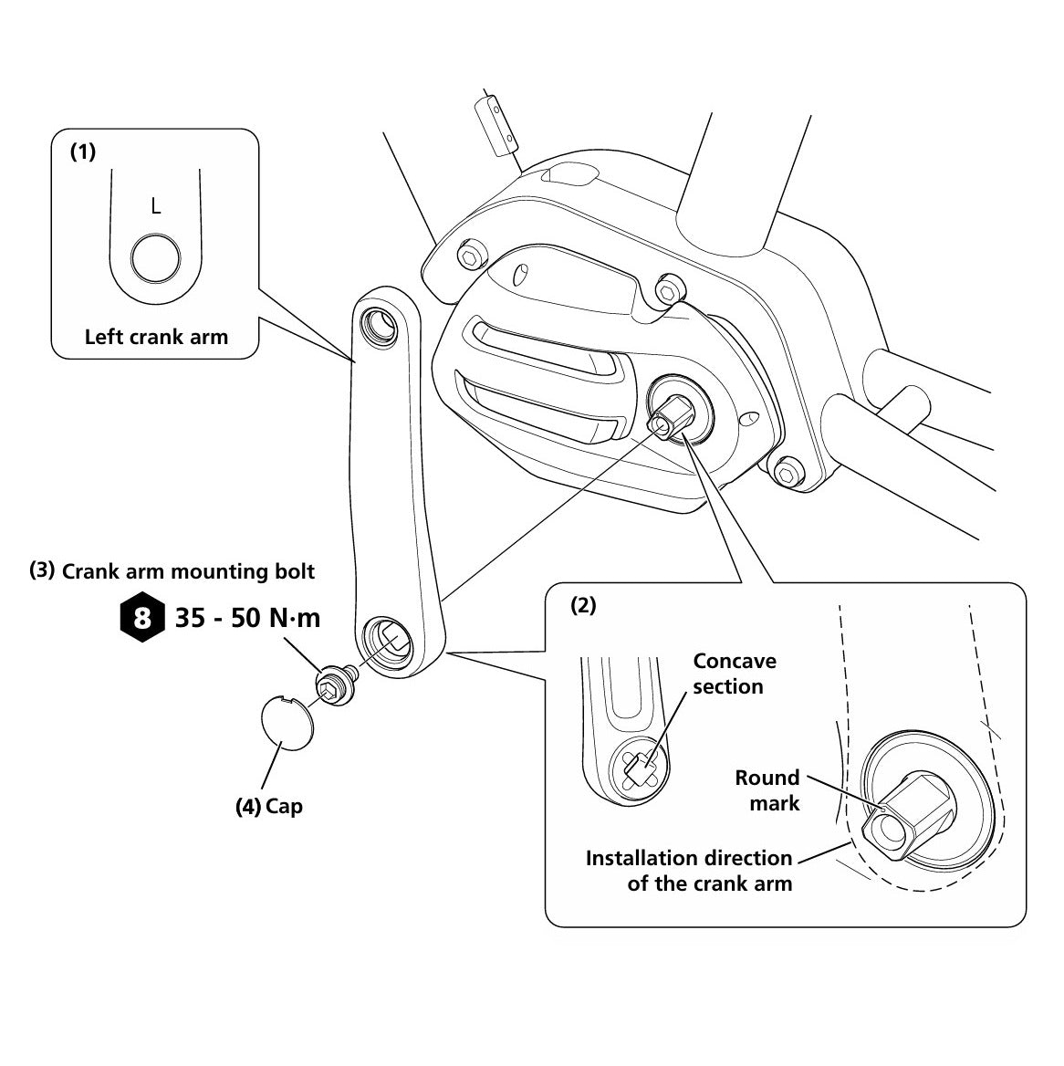 SHIMANO FC-E5000 zilveren cranks
