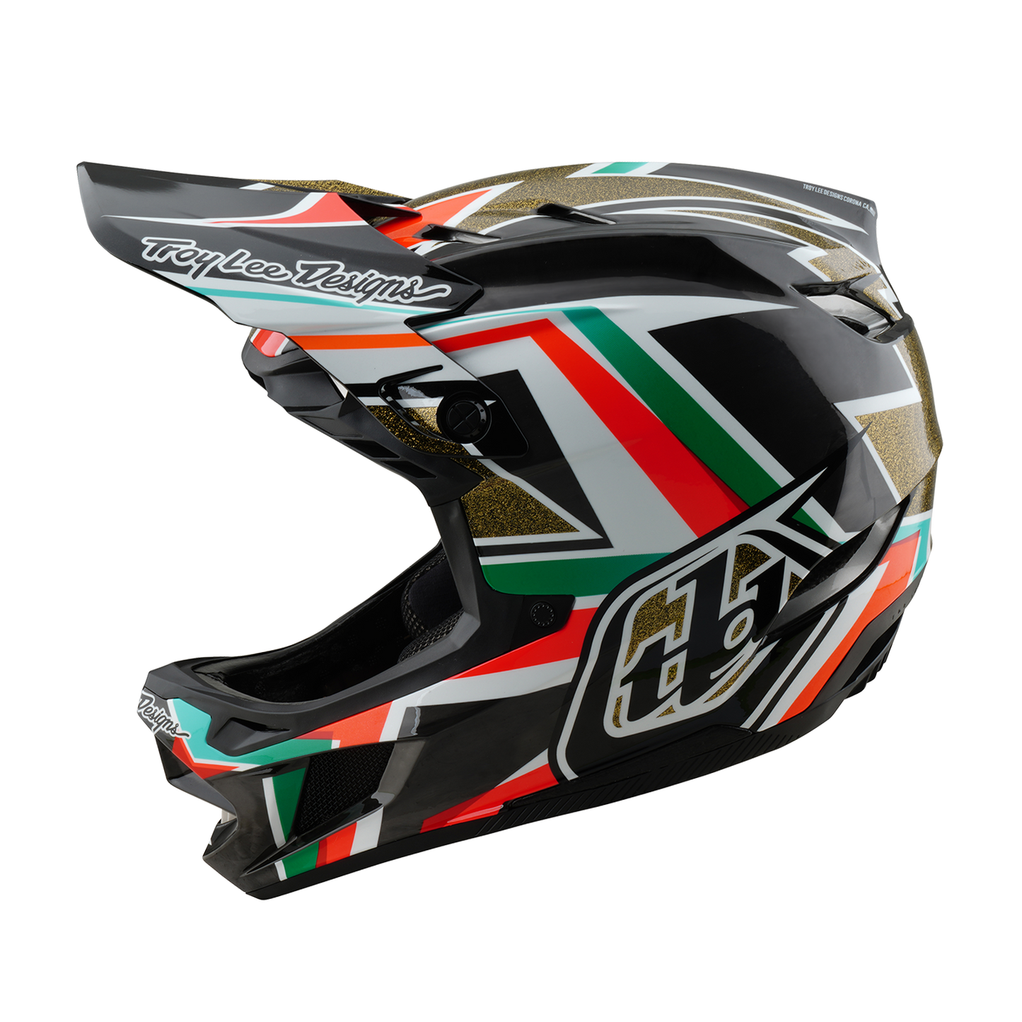 Troy Lee Design D4 CARBON MIPS FRAMES MTB Helm Zwart/Goud