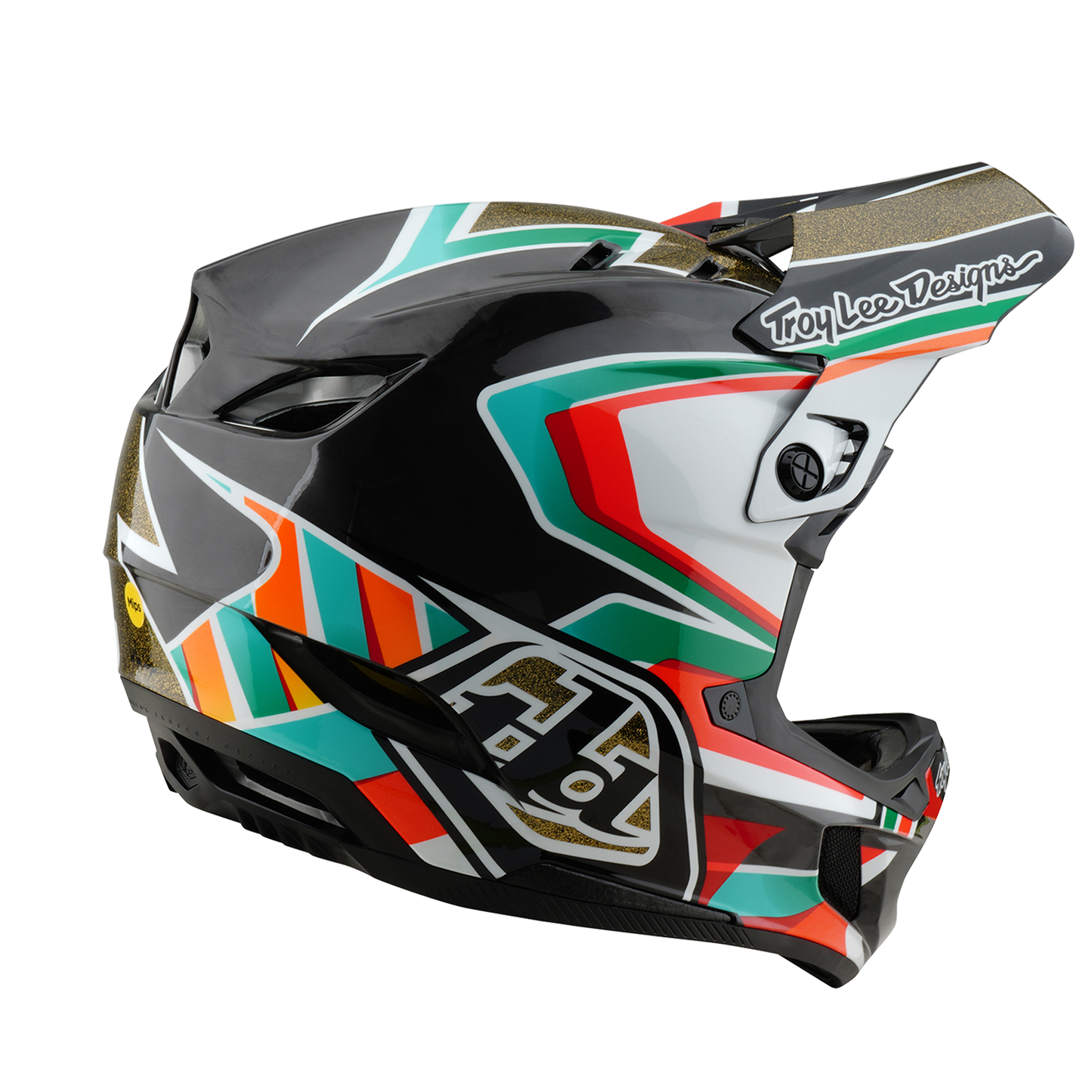 Troy Lee Design D4 CARBON MIPS FRAMES MTB Helm Zwart/Goud