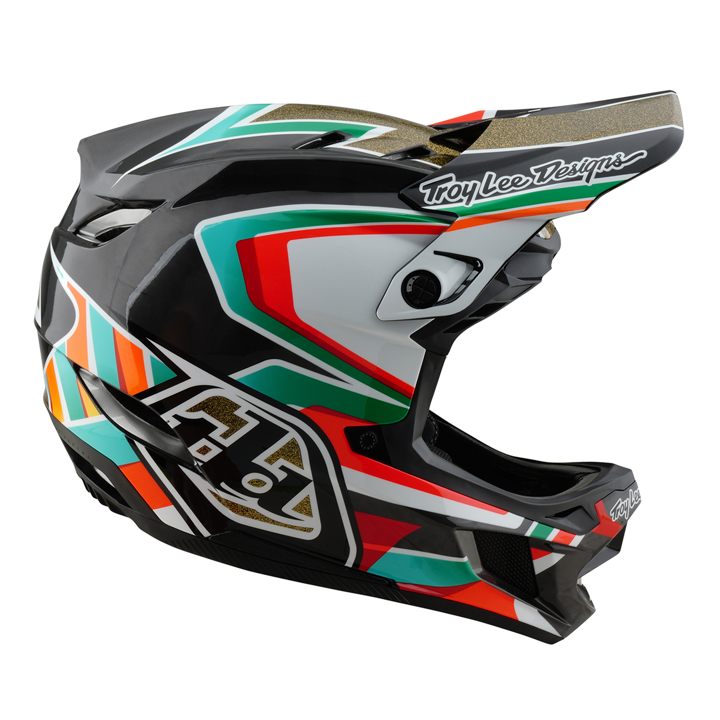 Troy Lee Design D4 CARBON MIPS FRAMES MTB Helm Zwart/Goud