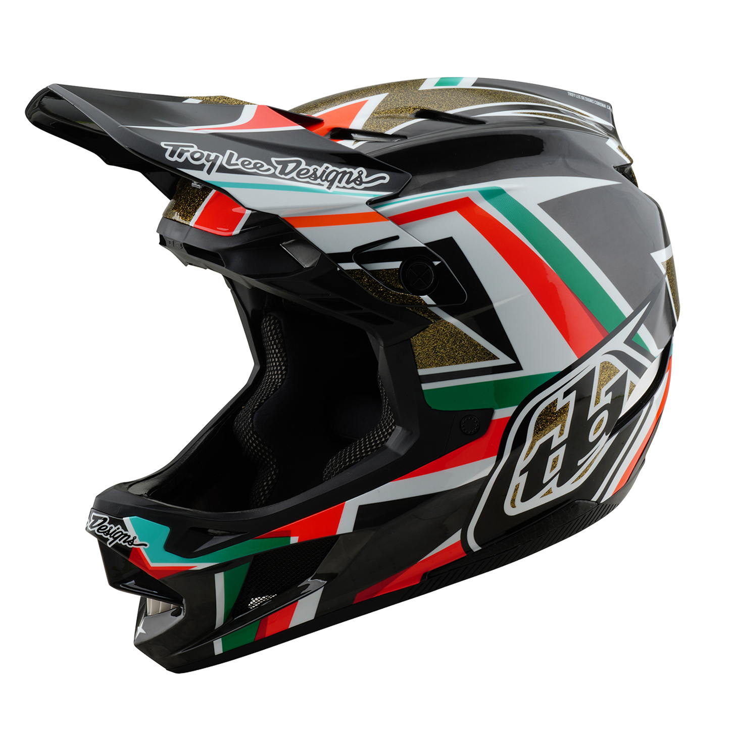 Troy Lee Design D4 CARBON MIPS FRAMES MTB Helm Zwart/Goud