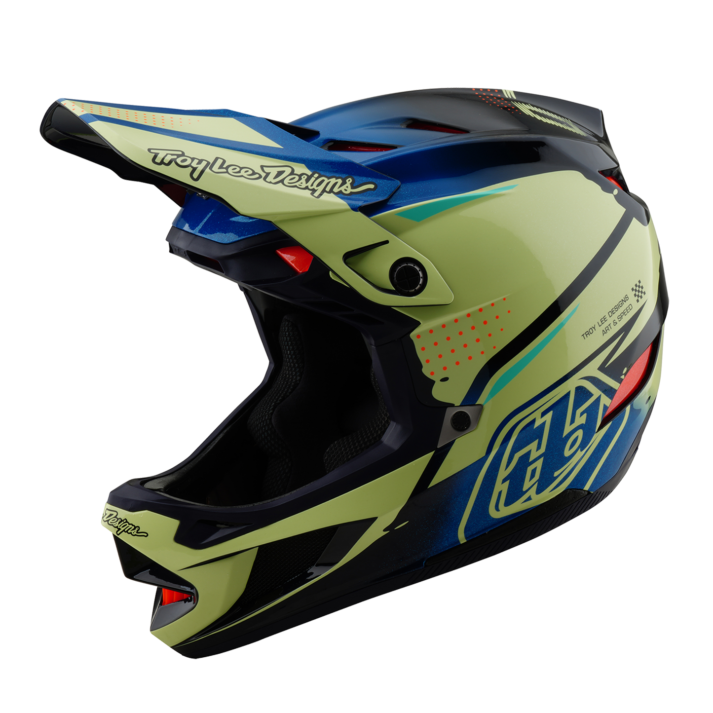 Troy Lee Designs D4 CARBON MIPS Drip MTB Helm Geel