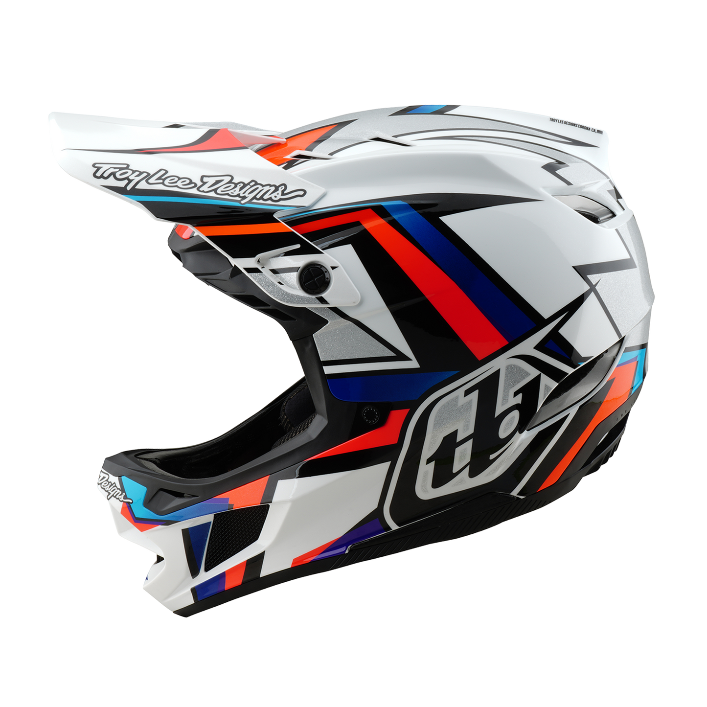 Troy Lee Design D4 COMPOSITE FRAMES MTB Helm Wit/Grijs