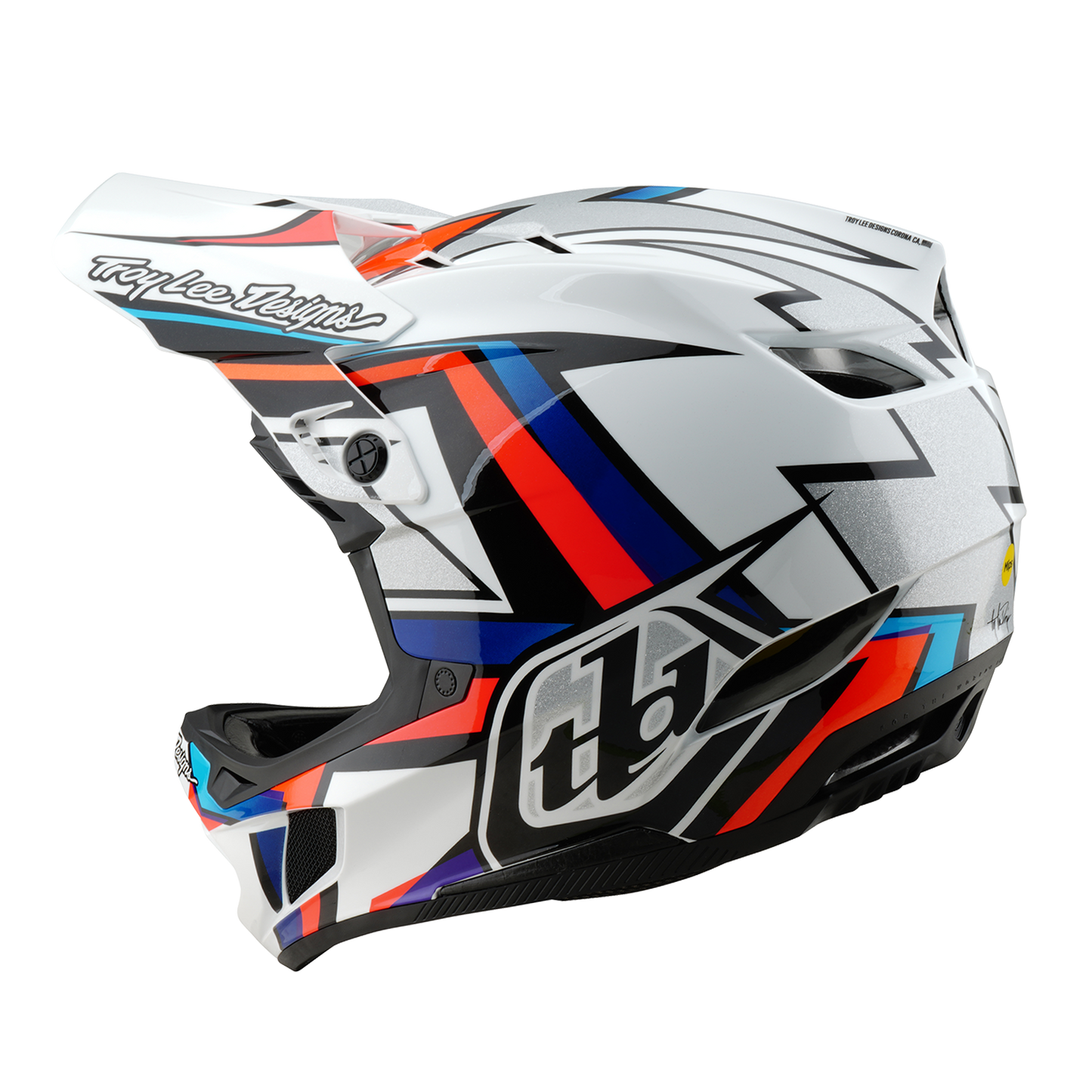 Troy Lee Design D4 COMPOSITE FRAMES MTB Helm Wit/Grijs