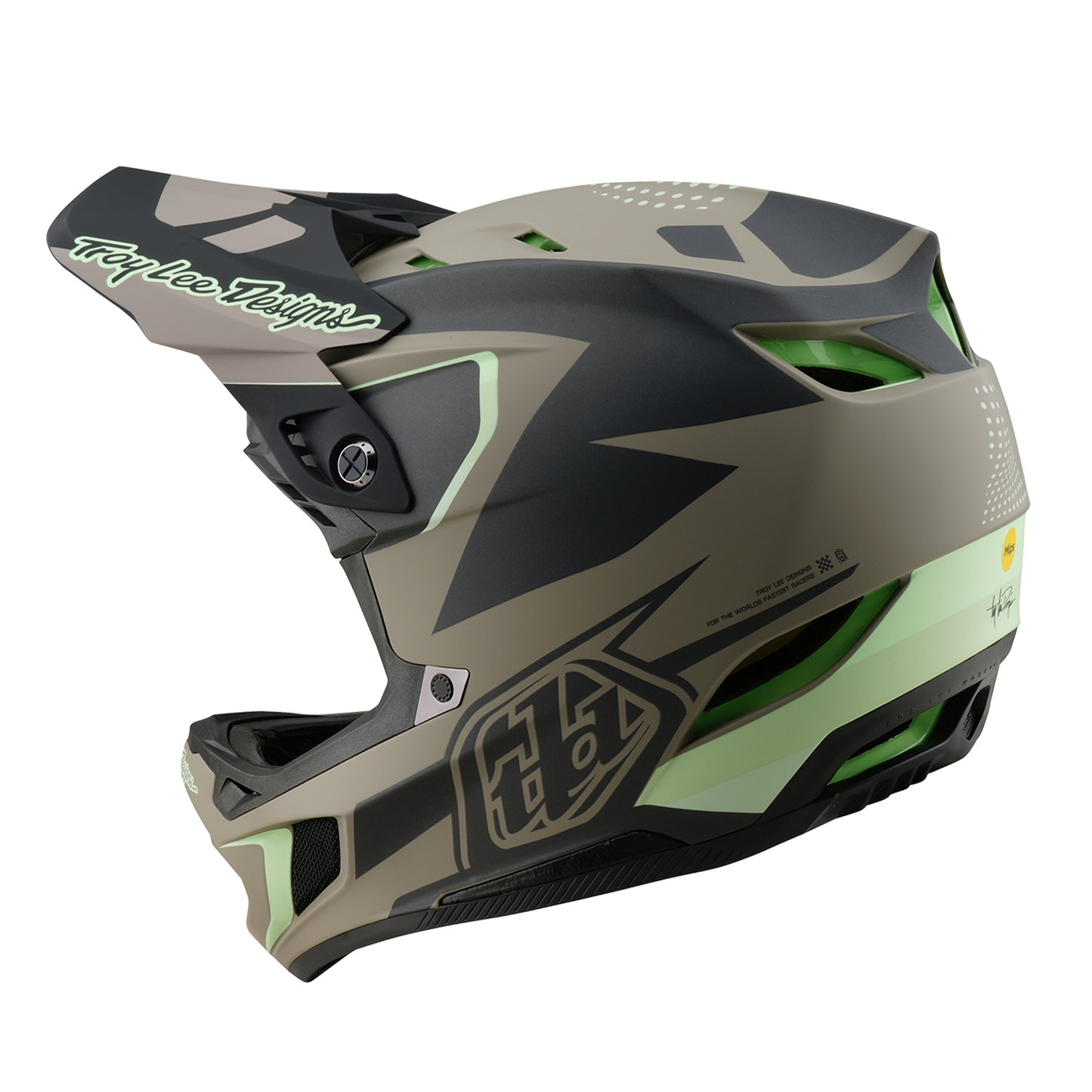 Troy Lee Design D4 COMPOSITE MIPS MTB Helm Bruin/Zwart/Geel