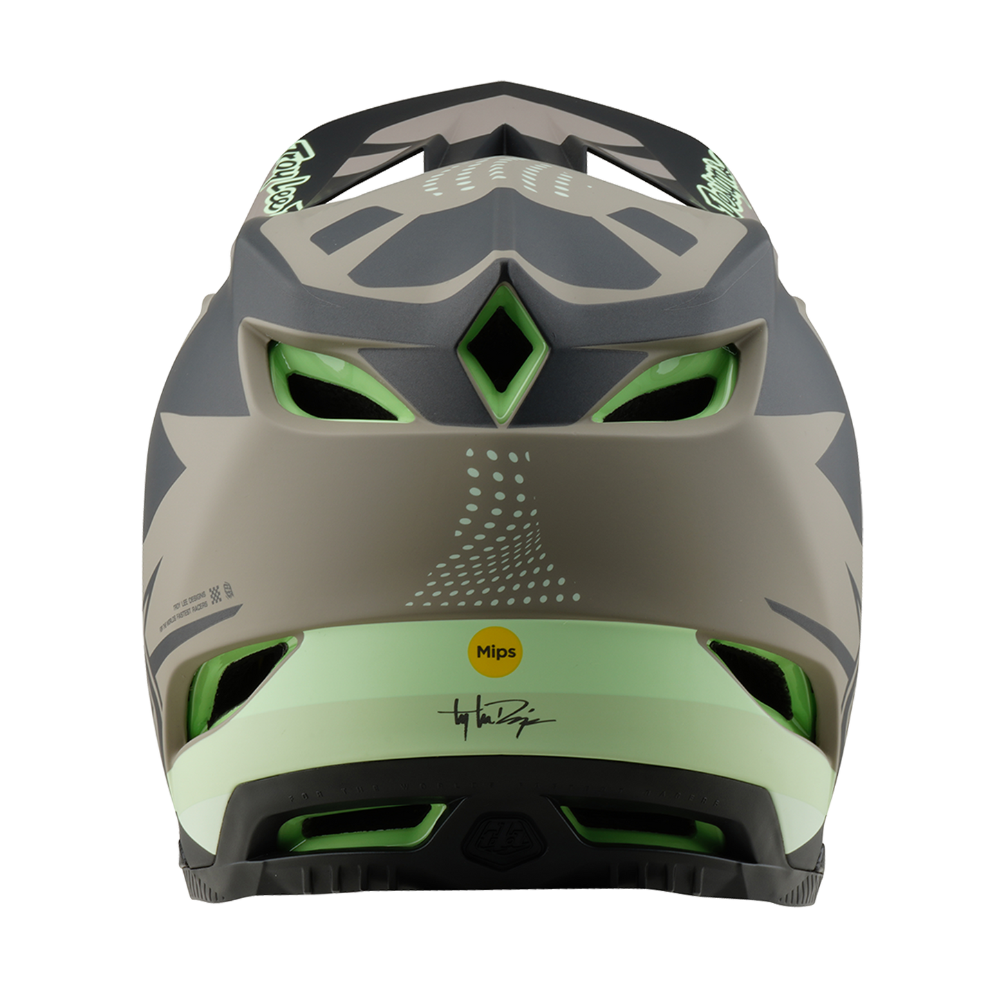 Troy Lee Design D4 COMPOSITE MIPS MTB Helm Bruin/Zwart/Geel