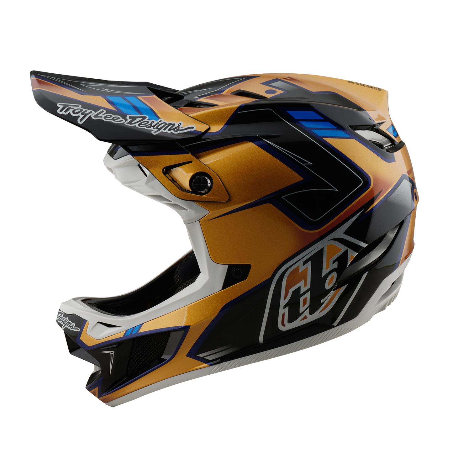 Troy Lee Design D4 COMPOSITE MIPS ROYALTY MTB Helm Zwart/Goud