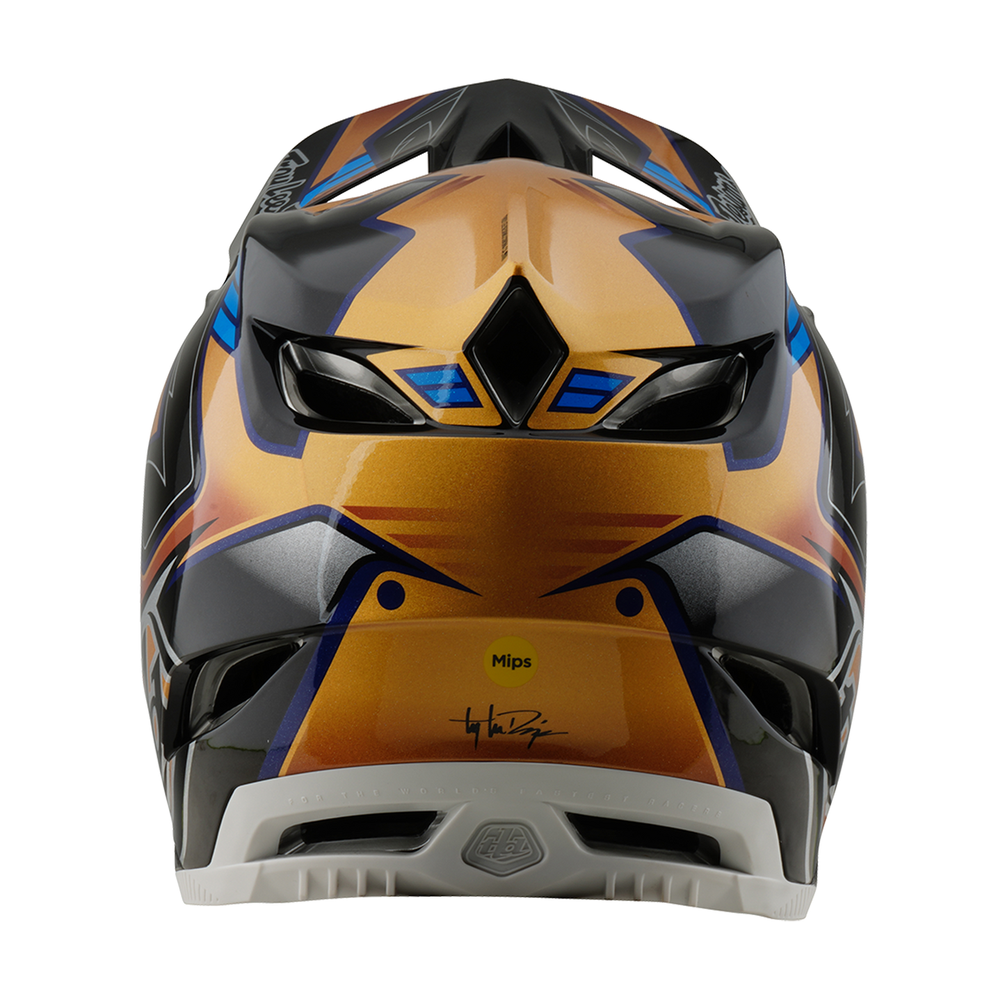 Troy Lee Design D4 COMPOSITE MIPS ROYALTY MTB Helm Zwart/Goud