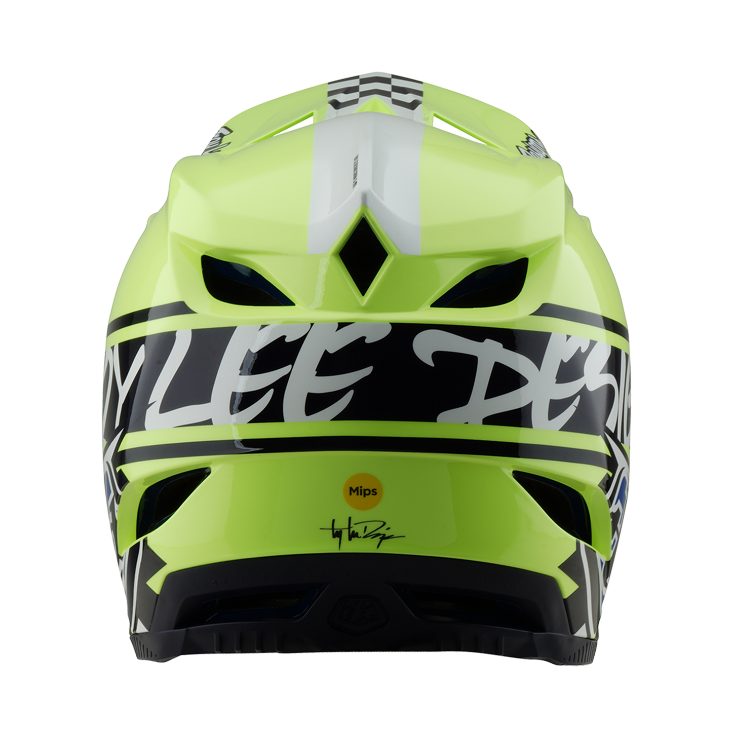 Troy Lee Designs D4 POLYACRYLITE MIPS FIFTY 50 MTB Helm Blauw/Geel