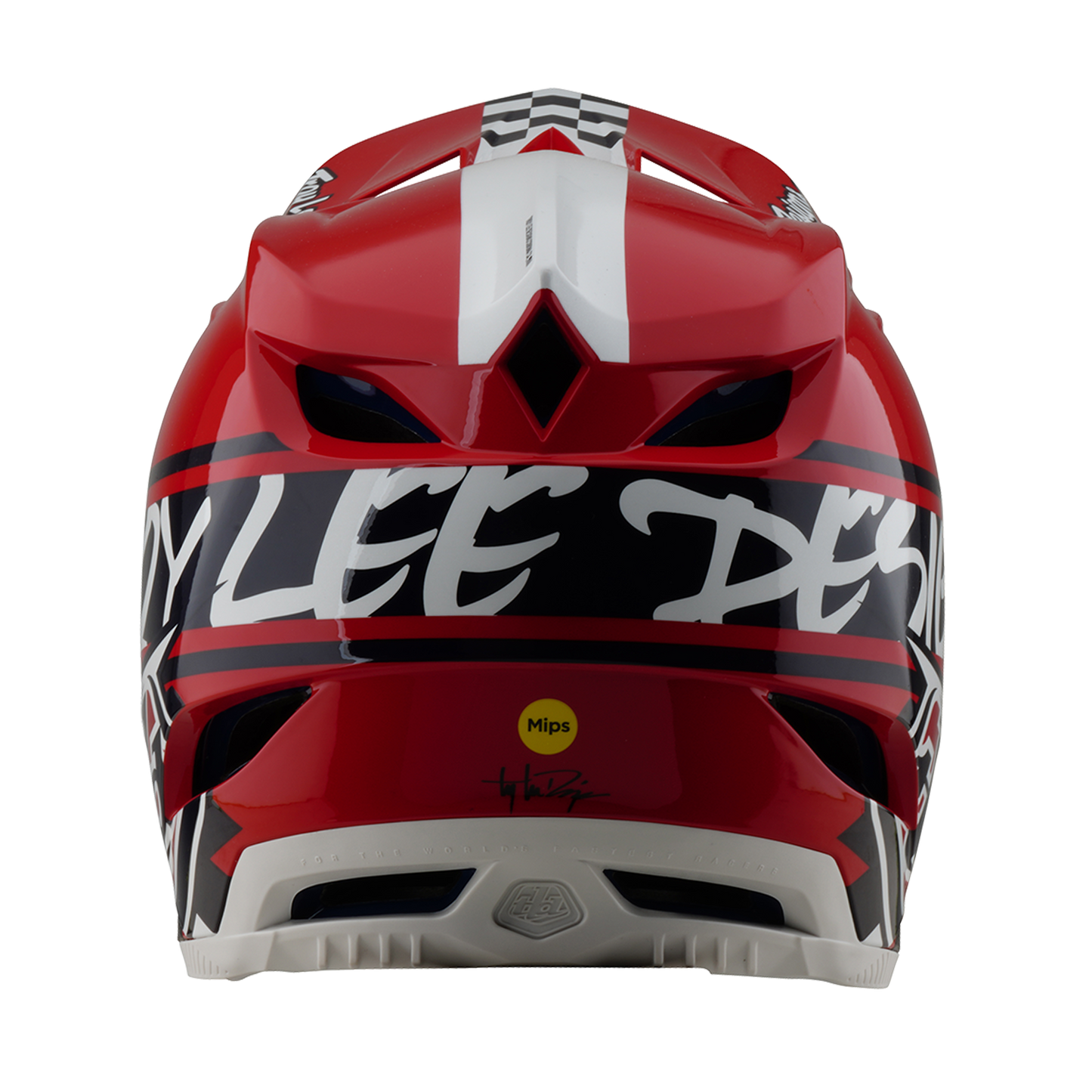 TROY LEE DESIGNS D4 POLYACRYLITE FIFTY 50 MTB Helm Wit/Rood 2025
