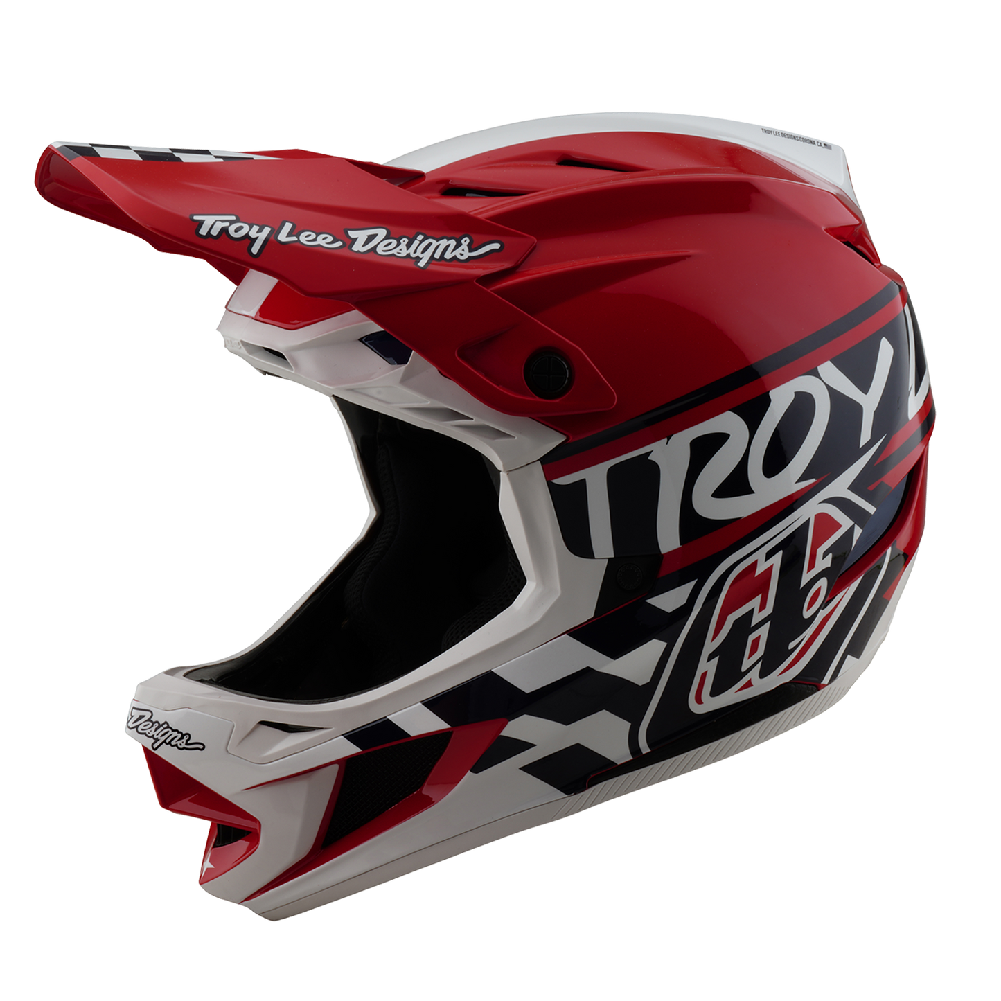 TROY LEE DESIGNS D4 POLYACRYLITE FIFTY 50 MTB Helm Wit/Rood 2025