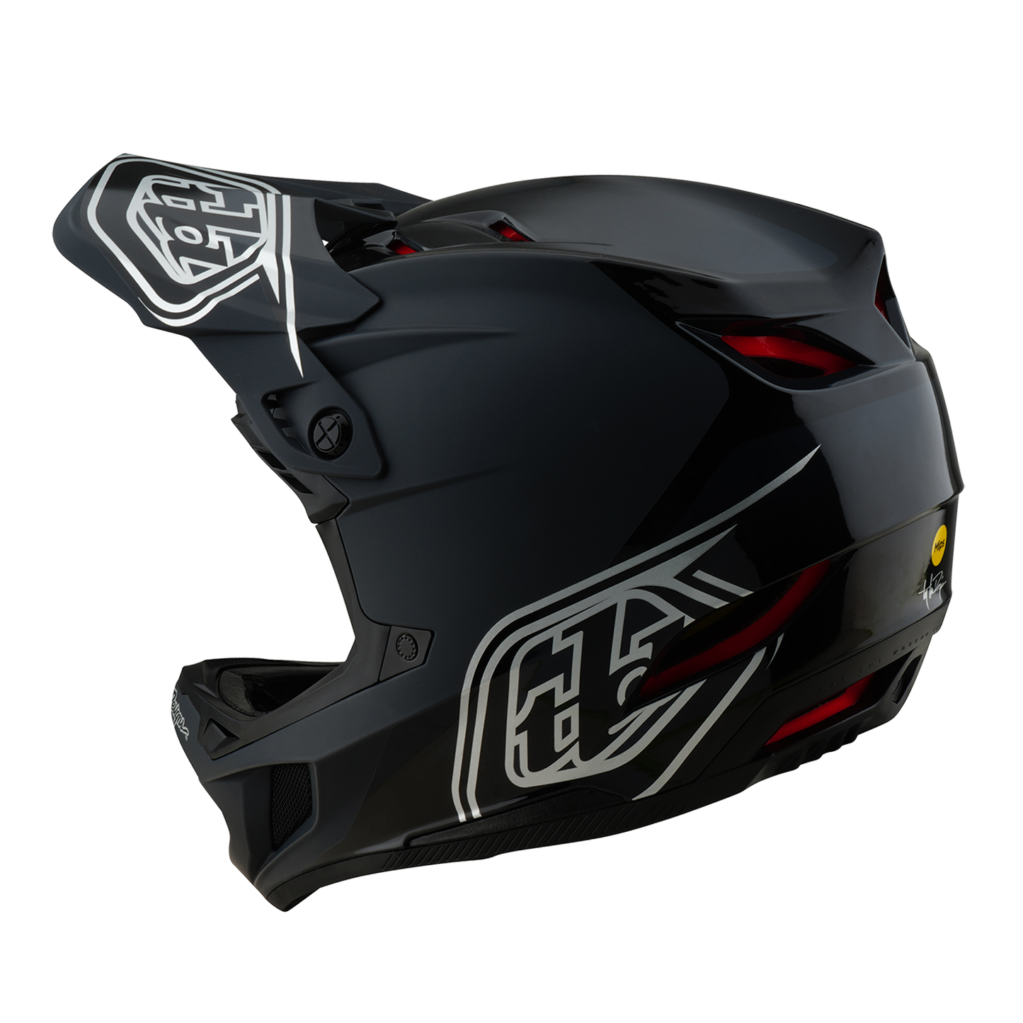 TROY LEE DESIGNS D4 POLYACRYLITE SHADOW MTB Helm Zwart 2025