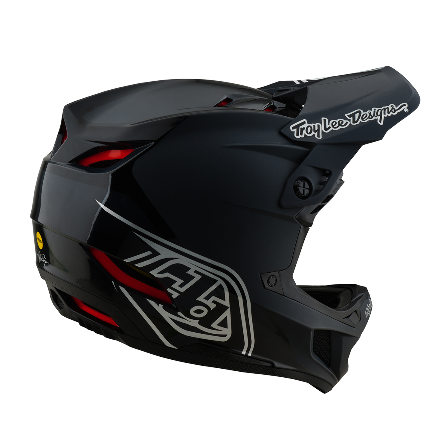 TROY LEE DESIGNS D4 POLYACRYLITE SHADOW MTB Helm Zwart 2025