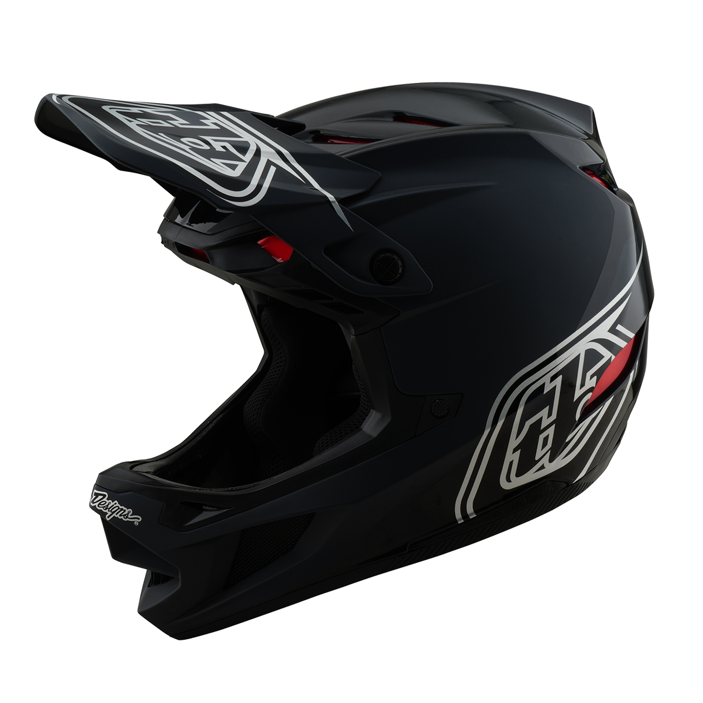 TROY LEE DESIGNS D4 POLYACRYLITE SHADOW MTB Helm Zwart 2025