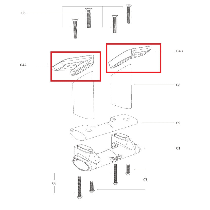 DEDA montageplaten voor TT314 beugel