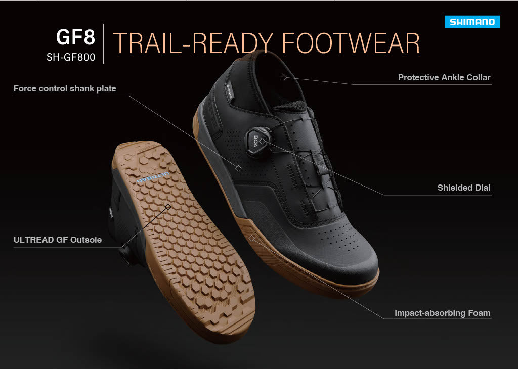 SHIMANO GF800 MTB-schoenen Zwart/Amber