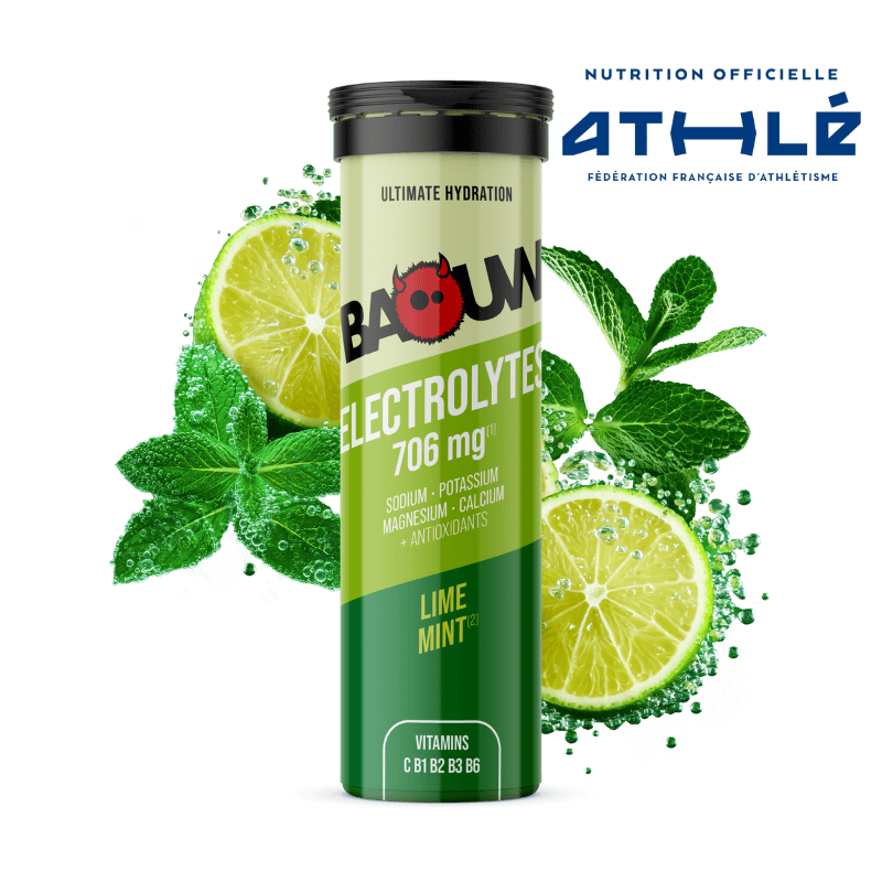 BAOUW Energiedrank (Tube van 10 tabletten) Limoen/Munt