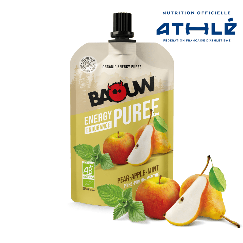 BAOUW Biologisch Recept Fruit Energie Puree Peer/Appel/Munt (90g)