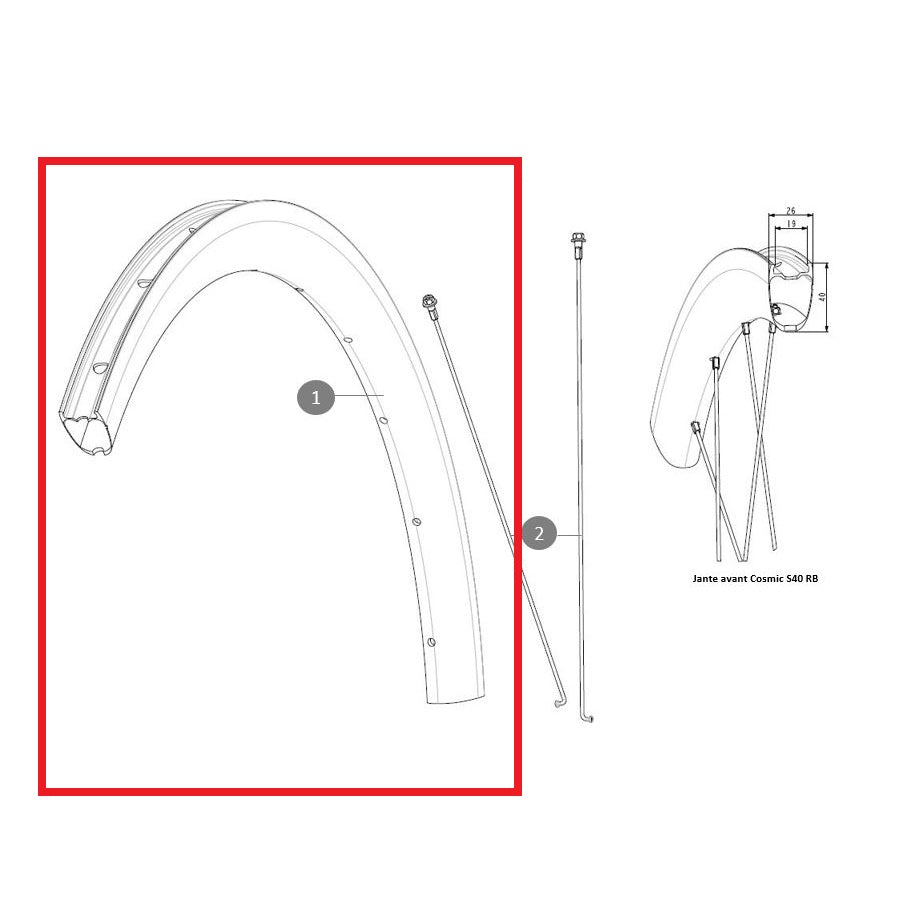 MAVIC COSMIC S40 RB achtervelg