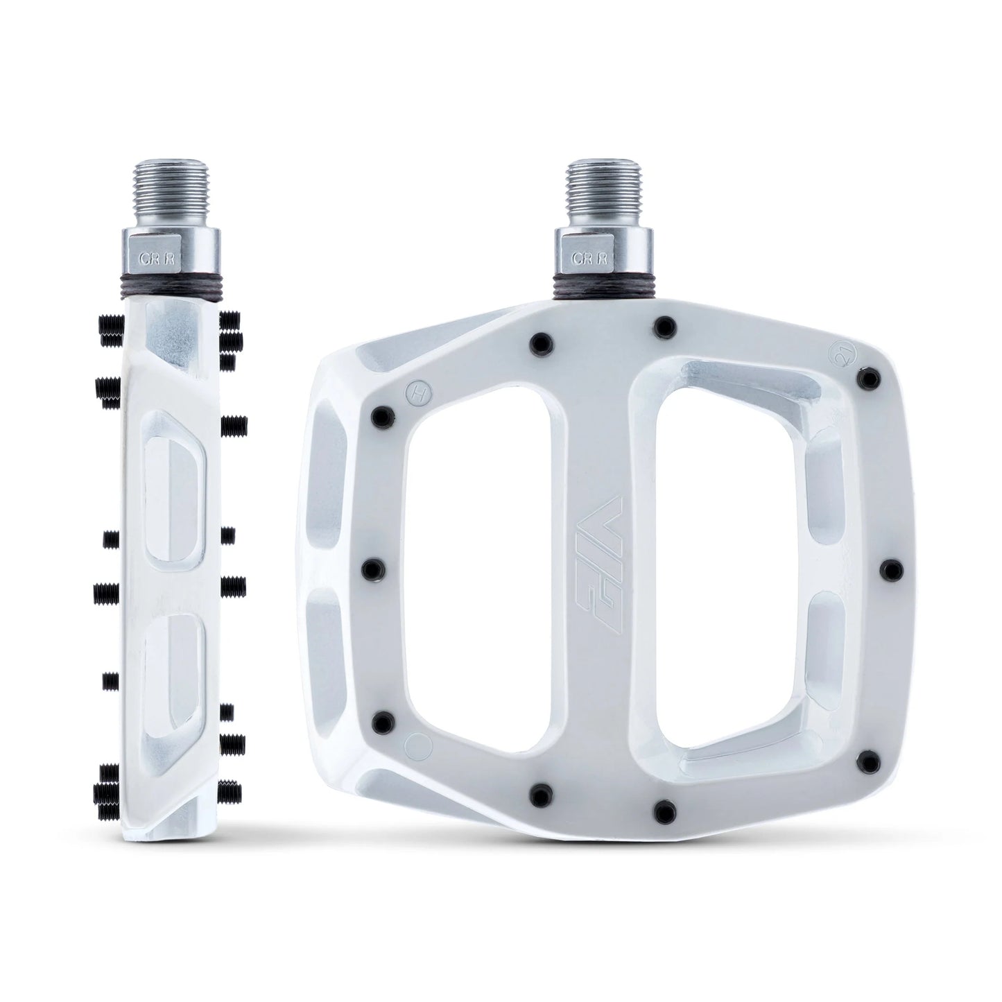 DMR V12 witte platte pedalen