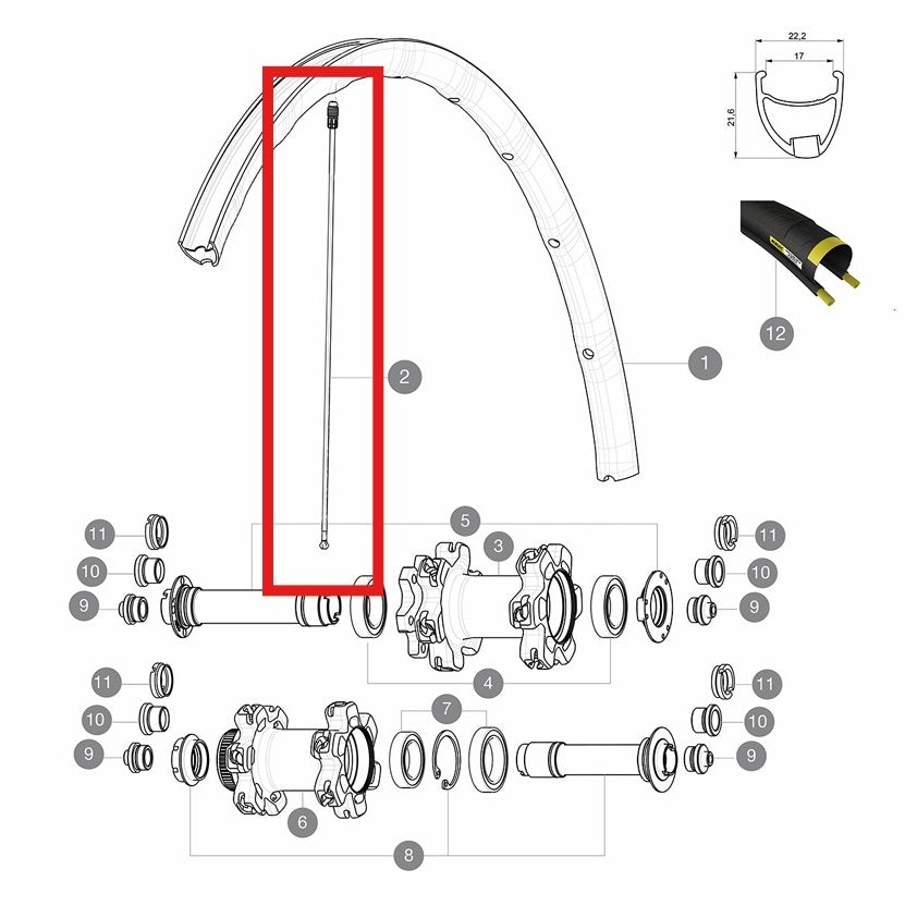 KIT 12 FT/NDS KSYRIUM PRO D/ALLROAD PRO SPK 291,5MM